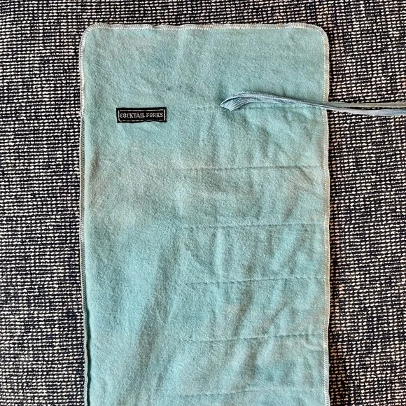 Vintage Tiffany & Co silver- ware saver for cocktail forks holds 6